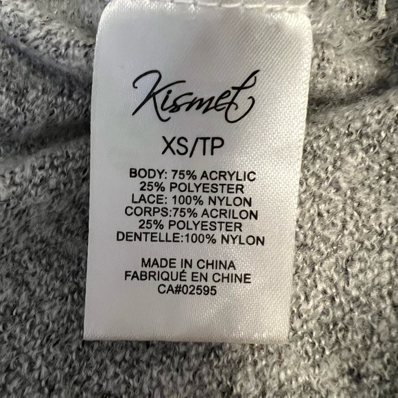 Grey Kismet sweater with lace detail XS. - Picture 4 of 6